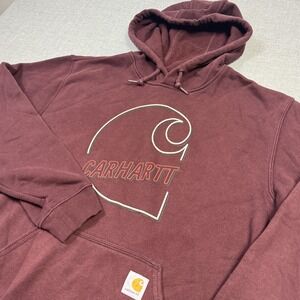 Carhartt Maroon Graphic Hoodie
